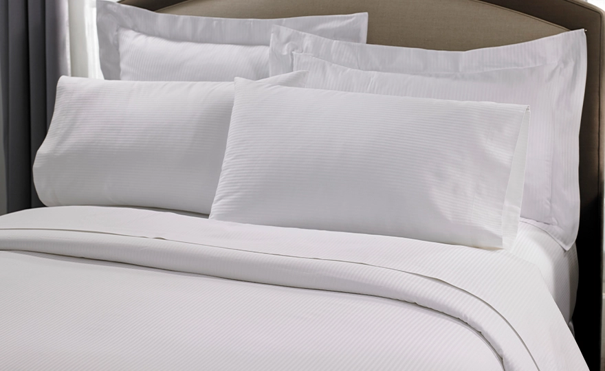 Cotton Stripe Bed & Bedding Set 1
