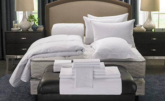 Hilton Cotton Stripe Bed & Bedding Set