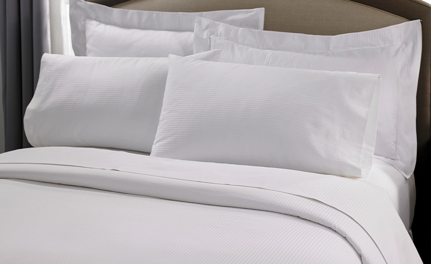 Hotel Stripe Bed & Bedding Set 1