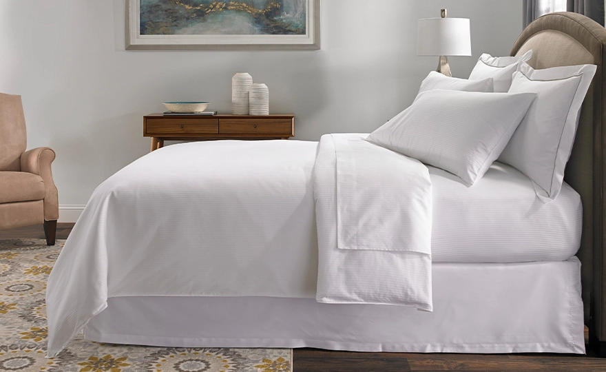 Hotel Stripe Bed & Bedding Set 3
